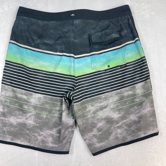 O'neill Board Shorts Mens 36 Swim Trunk Surf Beach Blue Gray Lightweight - Picture 5 of 14